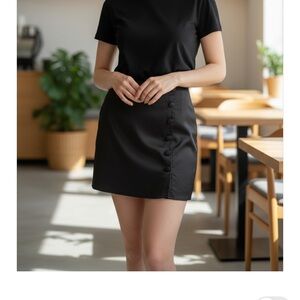 NWT Nasty GAL Black Mini Satin Skirt Made in Morrocco